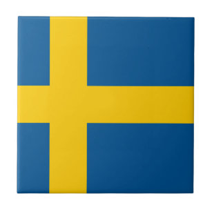 Schweden-Flagge Fliese