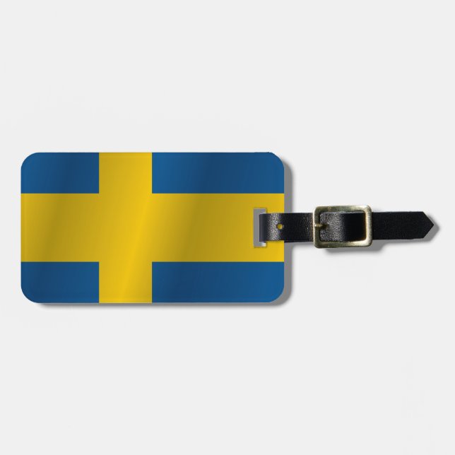 Schweden-Flagge Gepäckanhänger (Vorderseite horizontal)