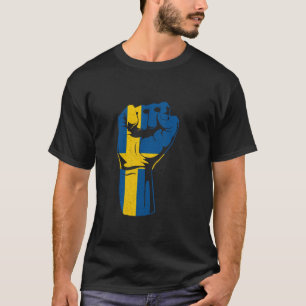 Schweden-Flagge Handfist Schwedischer Stolz Sverig T-Shirt