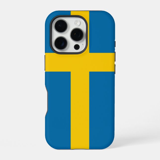 Schweden-Flagge iPhone Hülle (Rückseite)