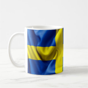 Schweden Flagge Klassische Weiße Tasse