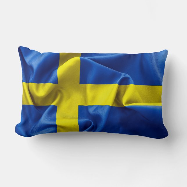 Schweden Flagge Lumbar Kissen (Vorderseite)