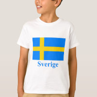 Schweden-Flagge mit Namen auf Schweden