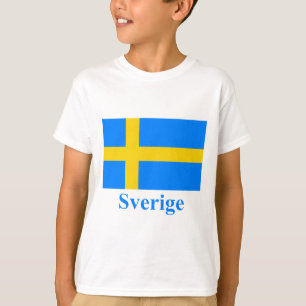 Schweden-Flagge mit Namen auf Schweden T-Shirt