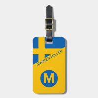 Schweden Flagge Personalisiert modernes Reisegepäc