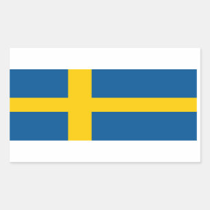 Schweden-Flagge Rechteckiger Aufkleber