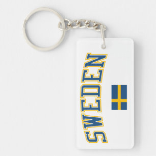 Schweden + Flagge Schlüsselanhänger