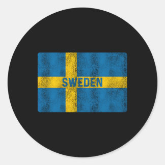 Schweden Flagge Schwedisch Runder Aufkleber