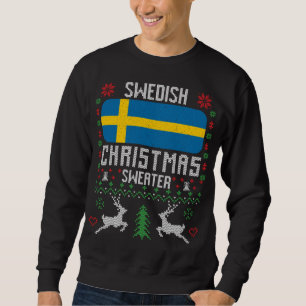 Schweden Flagge Schwedischer Weihnachtssüßer Sweatshirt