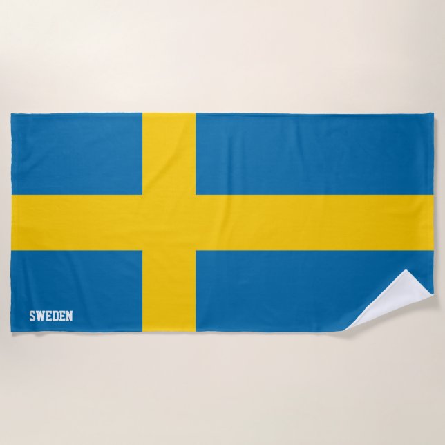 Schweden Flagge Splendid Patriotic Strandtuch (Vorderseite)