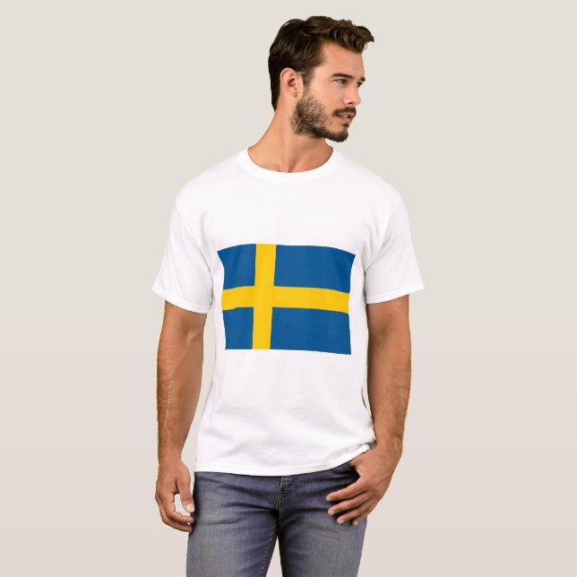 Schweden-Flagge T-Shirt (Vorne ganz)