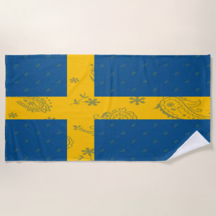 Schweden-Flaggen-Badetuch Strandtuch