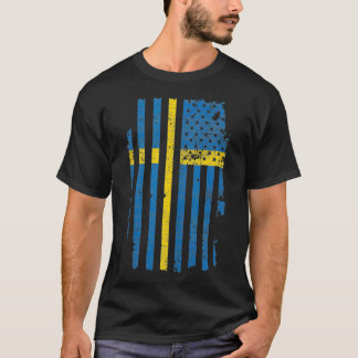 Schweden Flaggen Geschenke 4. Juli USA Flag Schwed T-Shirt