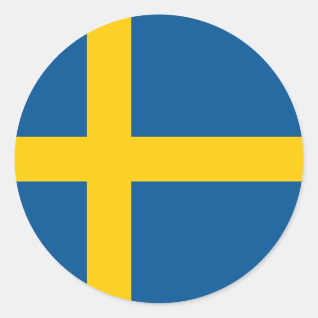 Schweden Flaggenaufkleber Runder Aufkleber (Vorderseite)