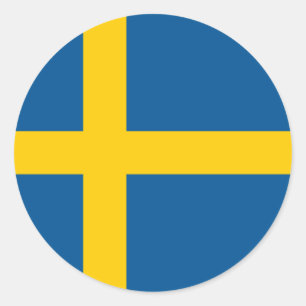 Schweden Flaggenaufkleber Runder Aufkleber