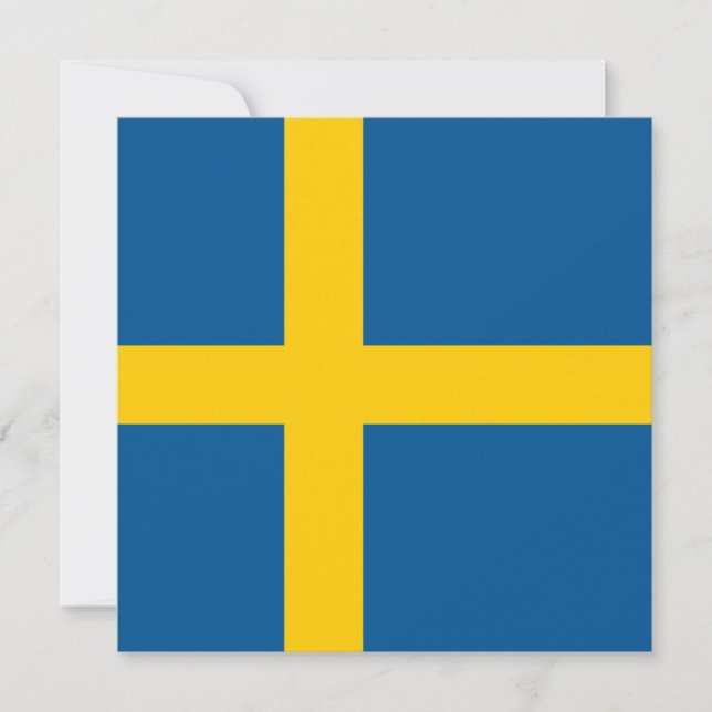 Schweden Flaggeneinladung Einladung (Vorderseite)