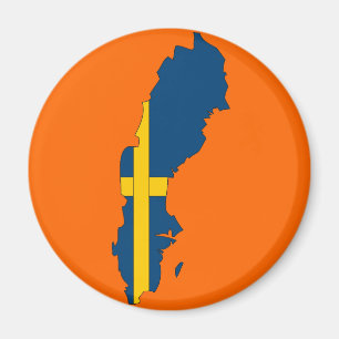 Schweden-Flaggenkarte Magnet
