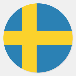 Schweden Flaggenklassiker-Round-Aufkleber Runder Aufkleber