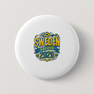 Schweden Fußball 2026 Fußball Fett Land Typografie Button