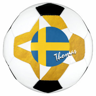 Schweden Fußball & Gold Schwedische Flagge