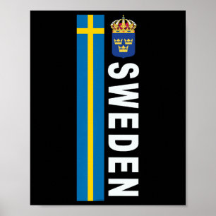 Schweden Fußball-Schwedische Flagge Design Poster