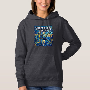 Schweden Fußball Skelett Stürmer Nationen Poster S Hoodie