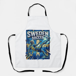 Schweden Fußball Skelett Stürmer Nationen Poster S Schürze