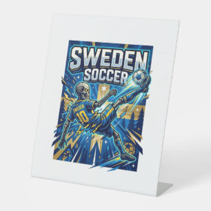 Schweden Fußball Skelett Stürmer Nationen Poster S Sockelschild