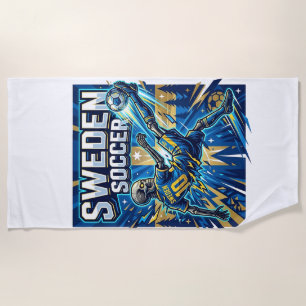 Schweden Fußball Skelett Stürmer Nationen Poster S Strandtuch
