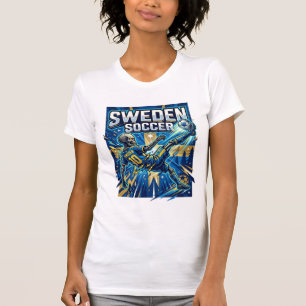 Schweden Fußball Skelett Stürmer Nationen Poster S T-Shirt