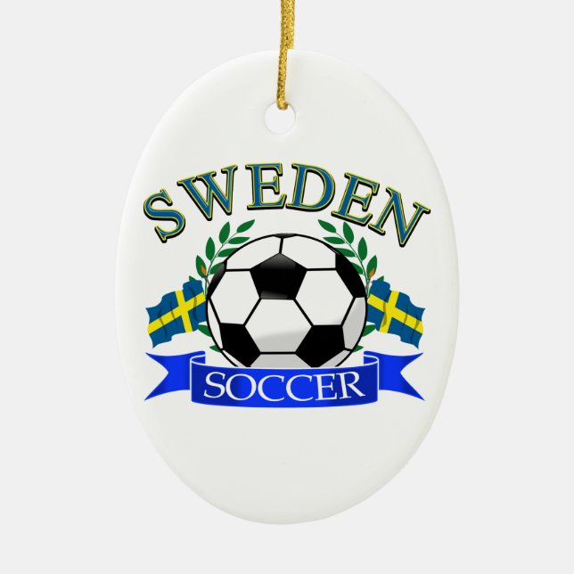 Schweden-Fußballentwürfe Keramikornament (Vorne)