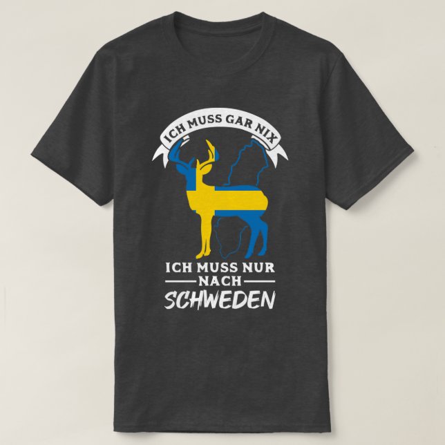 Schweden Gift Stockholm Swedish Malmo Fika T-Shirt (Design vorne)