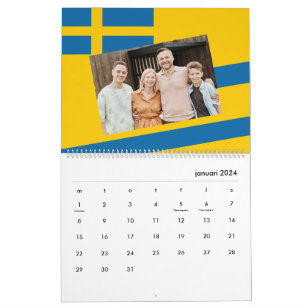 Schweden Hinzufügen Ihres Fotos Schwedische Flag Kalender