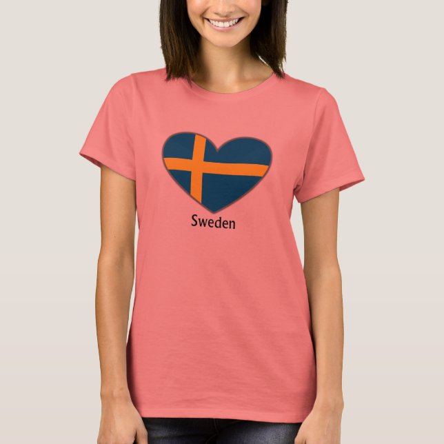 Schweden in meinem Herzen T-Shirt (Vorderseite)