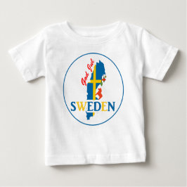 Schweden Karte Flagge und Gott Jul Baby T-shirt