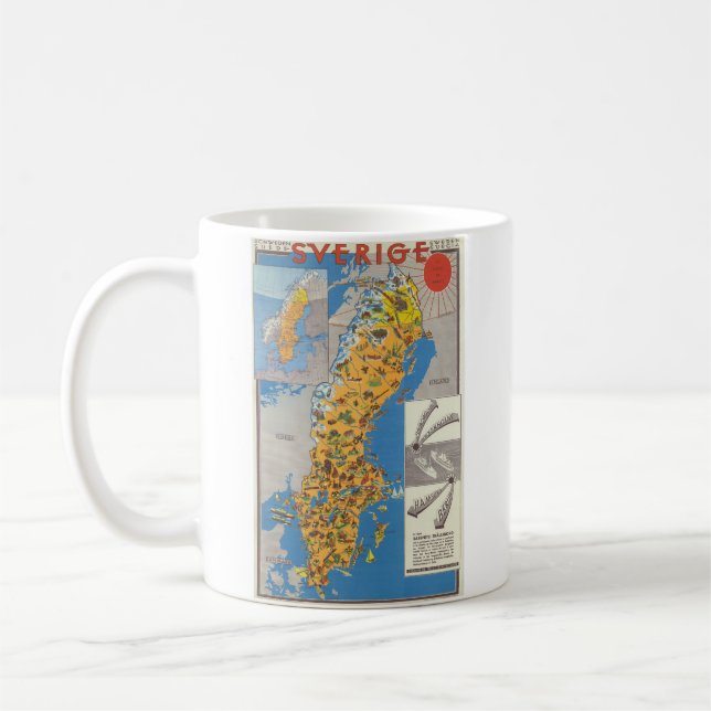 Schweden Karte Kaffeetasse (Links)