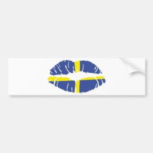 Schweden-Kusslippenstiftflagge Autoaufkleber