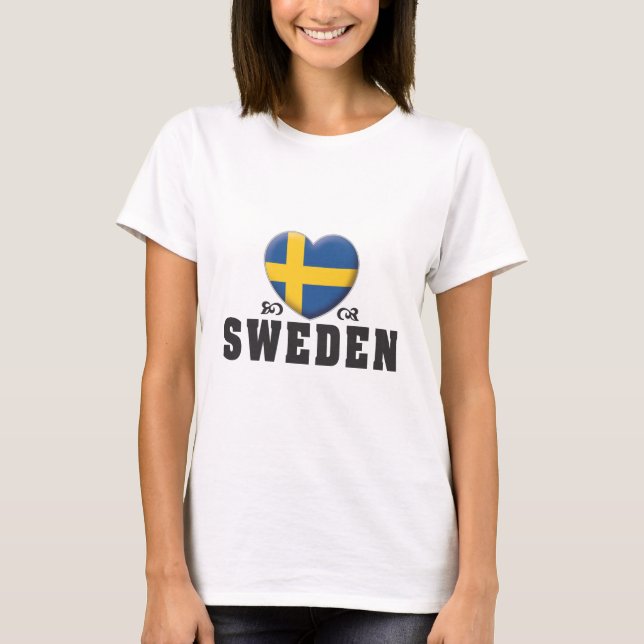 Schweden-Liebe C T-Shirt (Vorderseite)