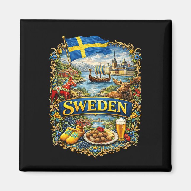 Schweden Magnet (Vorne)
