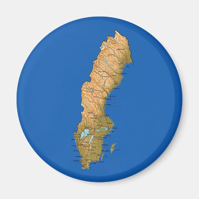 Schweden Map Magnet (Vorne)