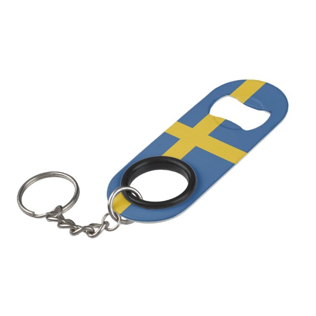Schweden Mini Flaschenöffner (Vorderseite Schrägansicht)