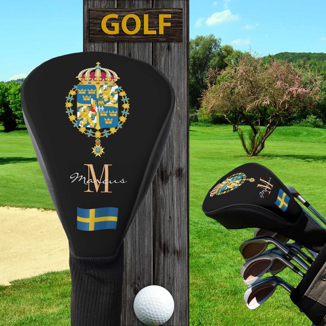 Schweden - Mit Monogramm Golfklubs unter schwedisc Golf Headcover (Von Creator hochgeladen)