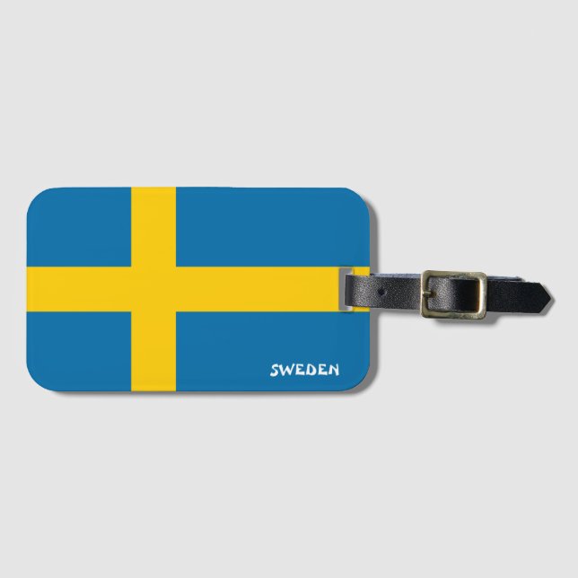Schweden National Flag Patriotic Gepäckanhänger (Vorderseite (Horizontal))