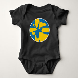 Schweden: Nationale schwedische Tierflagge Baby Strampler