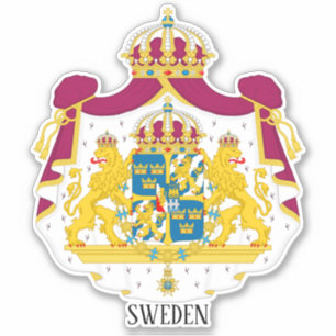 Schweden Nationalwappen Patriotisch Aufkleber