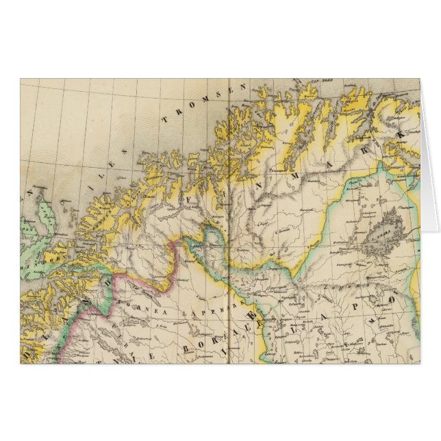 Schweden, Norwegen, Atlas Karte (Vorderseite (Horizontal))