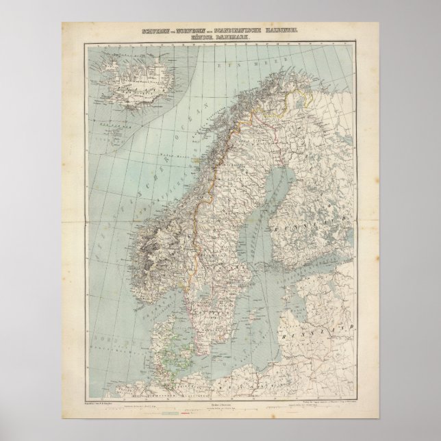 Schweden, Norwegen, Dänemark 2 Poster (Vorne)