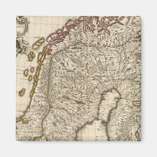 Schweden, Norwegen, Europa 2 Magnet (Vorne)