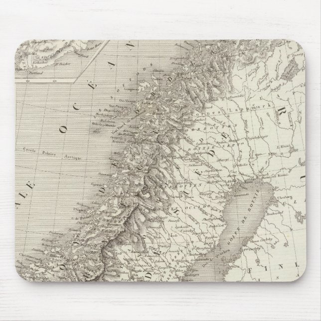 Schweden, Norwegen und Dänemark Mousepad (Vorne)