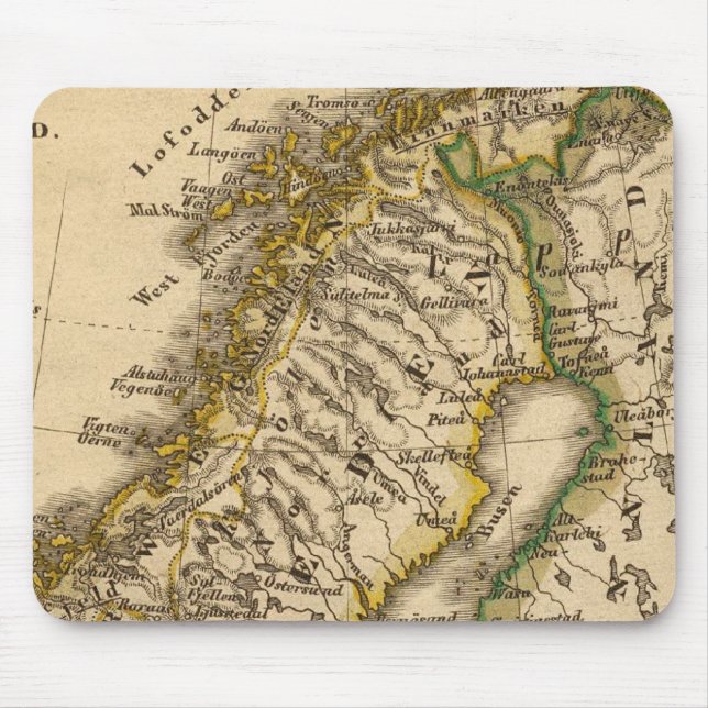 Schweden, Norwegen und Finnland Mousepad (Vorne)